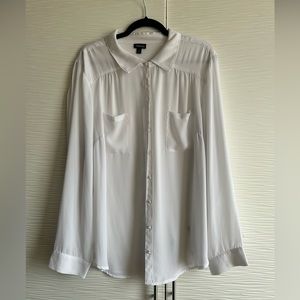 Torrid white button down blouse